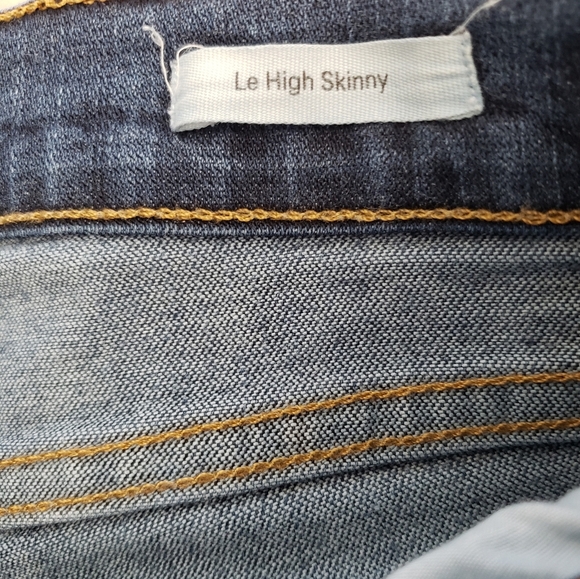 Frame Le High Skinny Baker Distressed Jeans Destroyed Wash SZ 25 - Picture 6 of 7